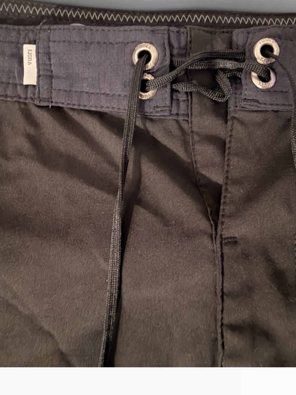 Vuori Black Men’s Swim Shorts with Drawstring Waist
